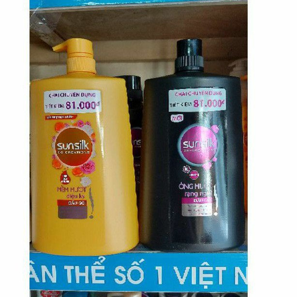 Dầu gội Sunsilk 1.4kg mềm mượt và óng mượt chai lớn