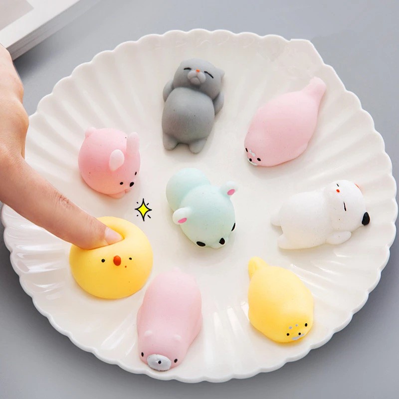 Đồ Chơi Xốp Squishy Giảm Stress Hình Động Vật Dễ Thương Cho Bé