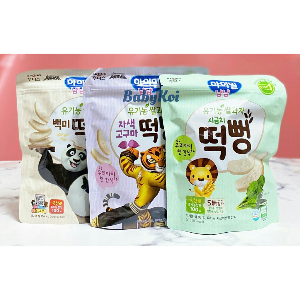 Bánh gạo hữu cơ cho bé ăn dặm ILDONG Hàn Quốc date 11 2022