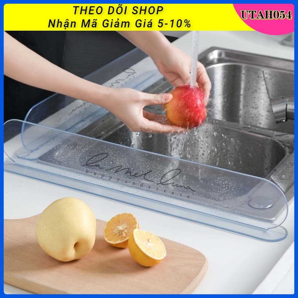 Tấm chắn chống văng nước cho Chậu rửa chén nhà bếp bằng nhựa Có thể tái sử dụng dễ dàng vệ sinh【Utah054】