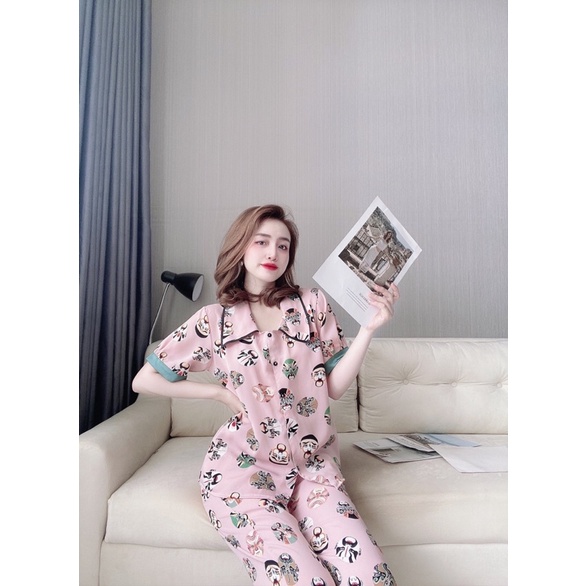 đồ bộ pyjama chất Mango tay ngắn