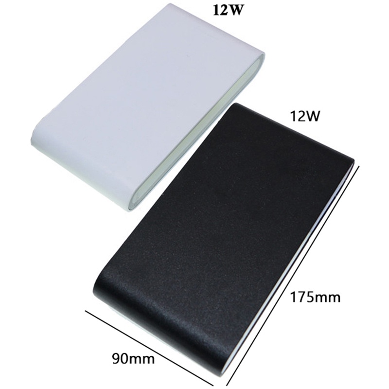 Đèn LED Gắn Tường Vỏ Nhôm IP65 12W Ánh Sáng Trắng Ấm Chống Nước Trang Trí Nội Thất Ngoài Trời