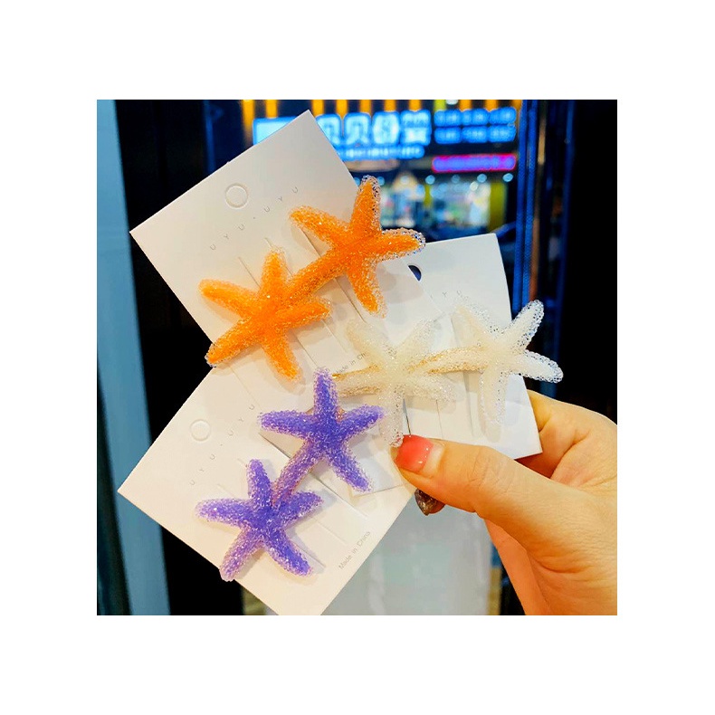 Kẹp Tóc Hình Nơ/ Sao Biển Màu Sắc Ngọt Ngào Xinh Xắn Thời Trang