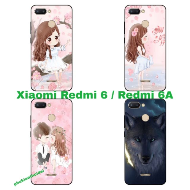 Ốp lưng Xiaomi Redmi 6A dẻo TPU viền đen in 3D cao cấp