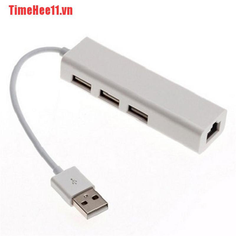 【TimeHee11】USB 2.0 To LAN/RJ45 Gigabit Ethernet Network Adapter 3 USB 2.0 Por