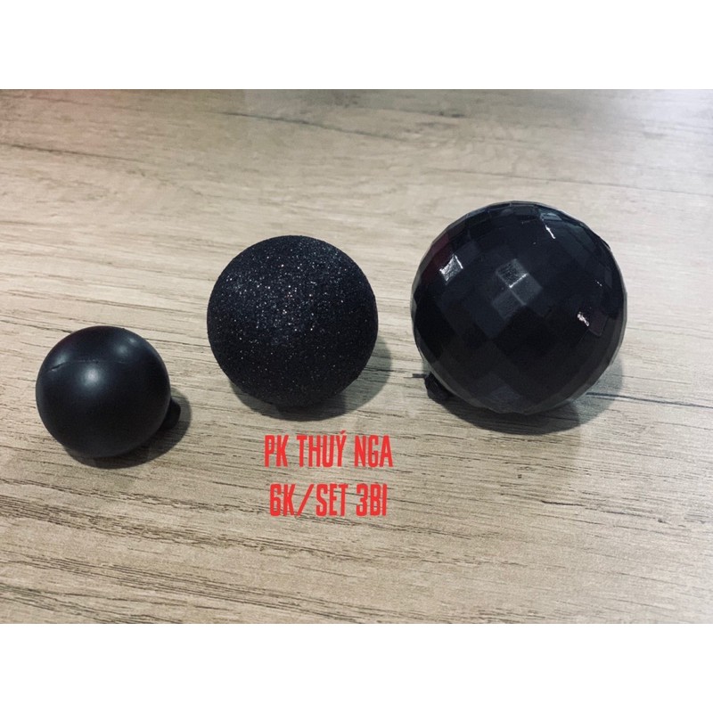 10 bi bộ 3 viên màu đen-Q2729