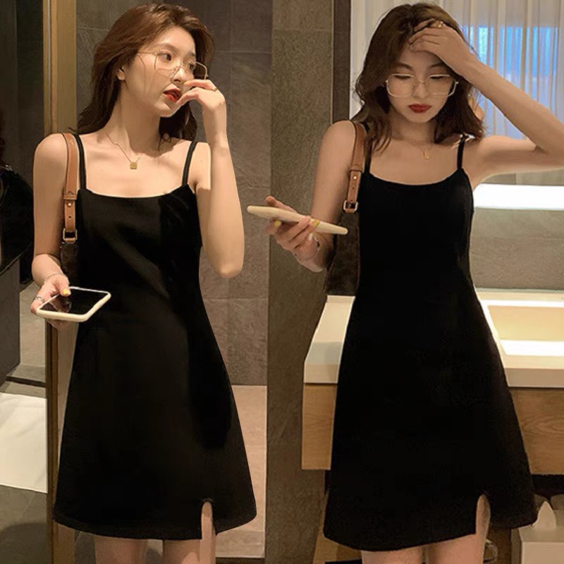 Đầm Body 2 Dây Basic TIBU, Váy dự tiệc Chất Thun tôn dáng, dày mịn cực sexy có mút ngực