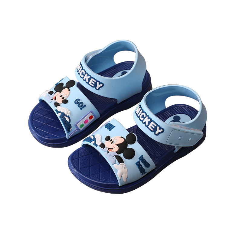 Giày Đế Mềm Chống Trượt Hình Chuột Mickey Dễ Thương Cho Bé