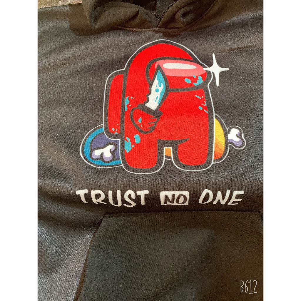 Áo Among Us Hoodie 2 Màu Đen Và Trắng dài tay chất nỉ bông dầy dặn