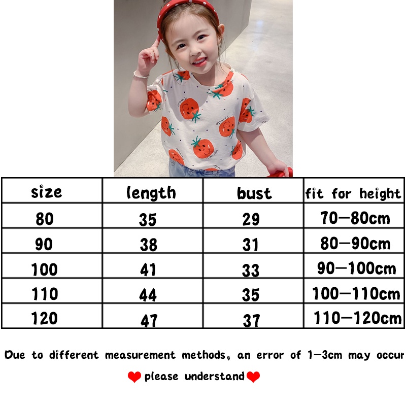 Áo Thun Ngắn Tay Dáng Rộng In Hình Trái Cây Thời Trang Mùa Hè Hàn Quốc Mới