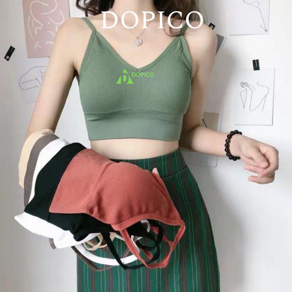 Áo bra nữ 2 dây hở lưng tập gym thể thao, áo lót không gọng khoe bờ vai xinh Dopico A367 | BigBuy360 - bigbuy360.vn