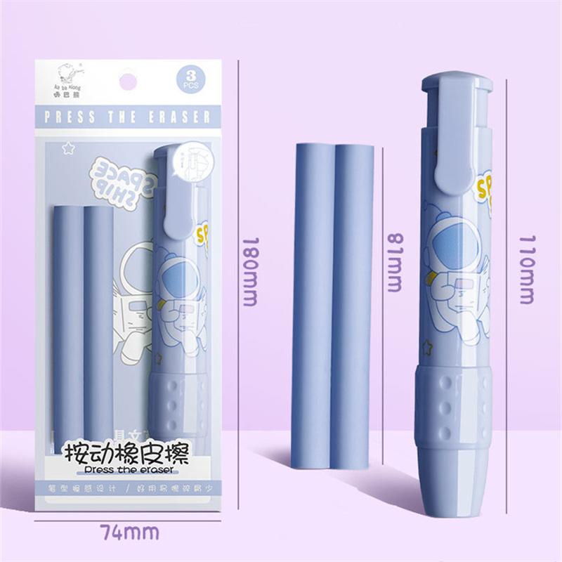 Cục Tẩy Bút Chì Dạng Nhấn Bằng Cao Su Họa Tiết Hoạt Hình Dễ Thương Thay Thế Tiện Dụng Cho Học Sinh