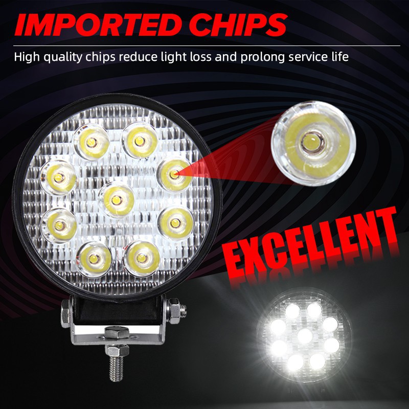 UNI-SHINE 4.3 Inch 3D LED Work Lights Car Lights 12V 24V Truck Lights Off Road Lights Fog Lights Led Driving Work Lights