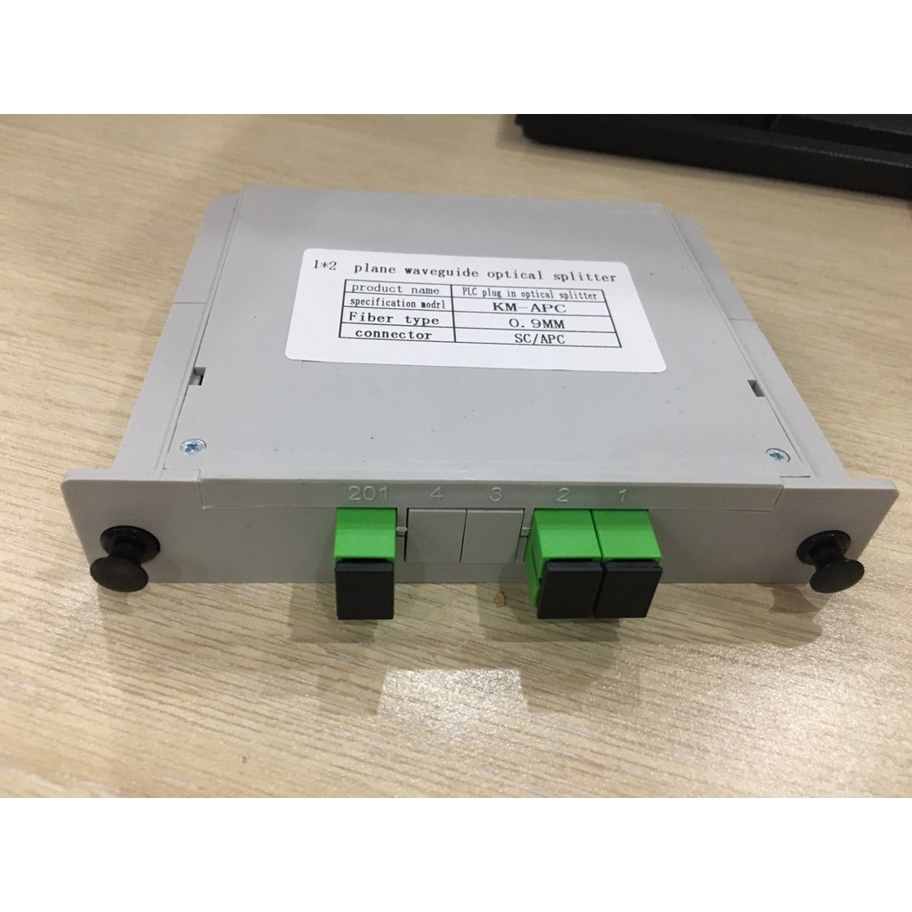 Bộ chia quang Splitter 1x2 SC/APC lắp sẵn box