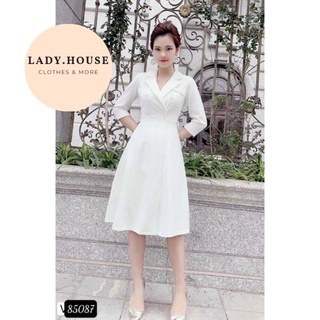 Váy suông hẹn hò dạo phố, siêu siêu cute, tay dài phong cách thời trang quyến rũ cho nữ - 85087