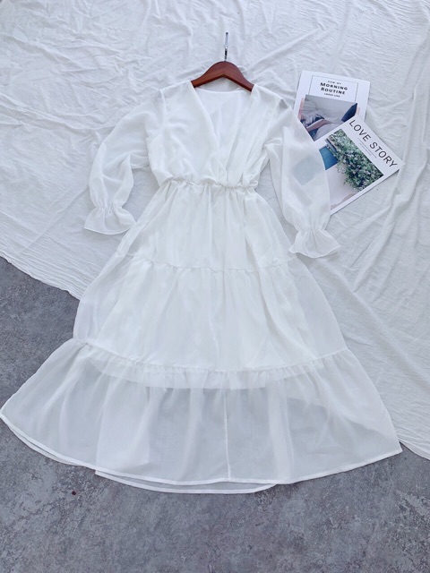 Đầm maxi BlaPink thiết kế xòe dài tay kín đáo T168 | BigBuy360 - bigbuy360.vn