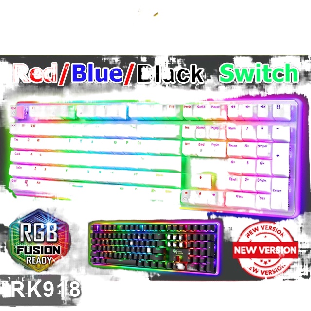 chất lượng tốt┅Bàn phím cơ Royal Kludge RK918 Led RGB - Phím cơ rk 918 có kê tay