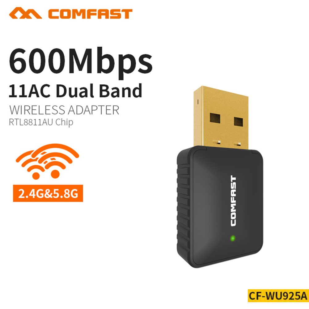 Usb Thu Phát Wifi Comfast 600mbps Băng Tần Kép 802.11ac