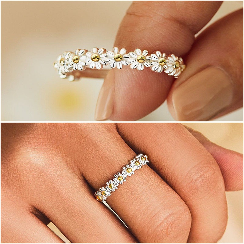 Fashion Sweet Little Daisy Ring Adjustable Wreath