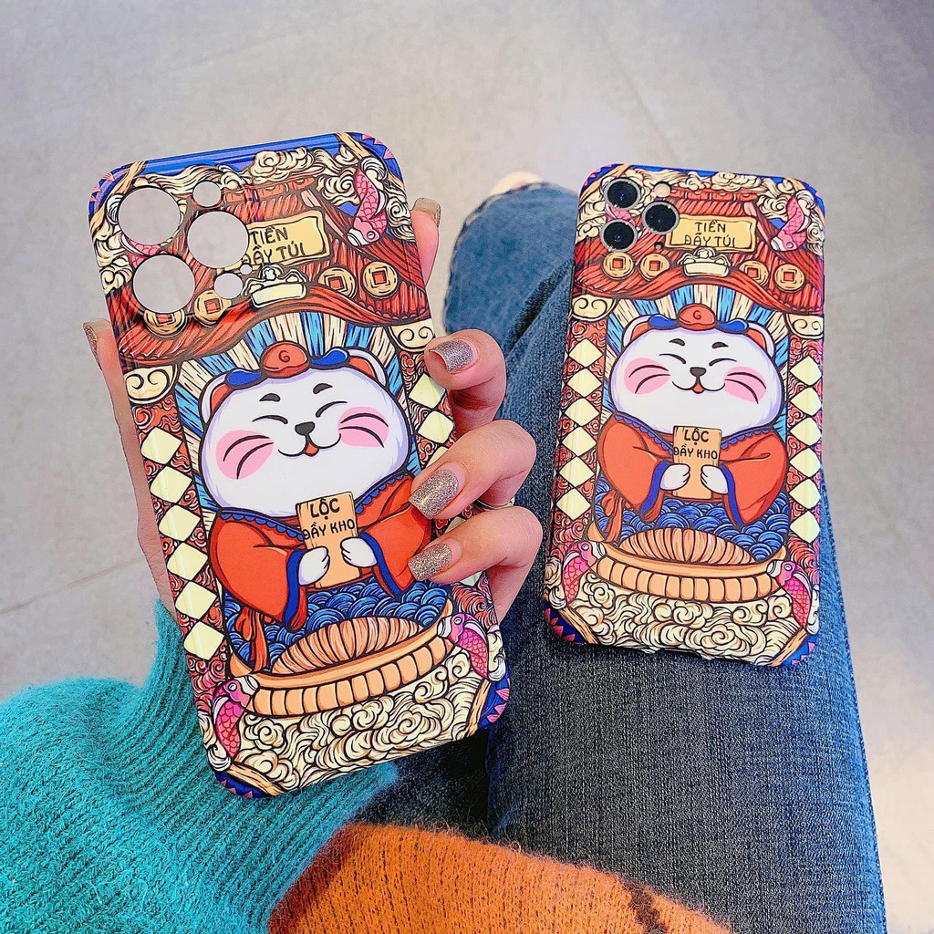 Ốp lưng iphone - Ốp iphone mèo thần tài chibi  full viền ip /6/6plus/6s/6splus/7/7plus/8/8plus/x/xs/11/12/pro/max/plus/