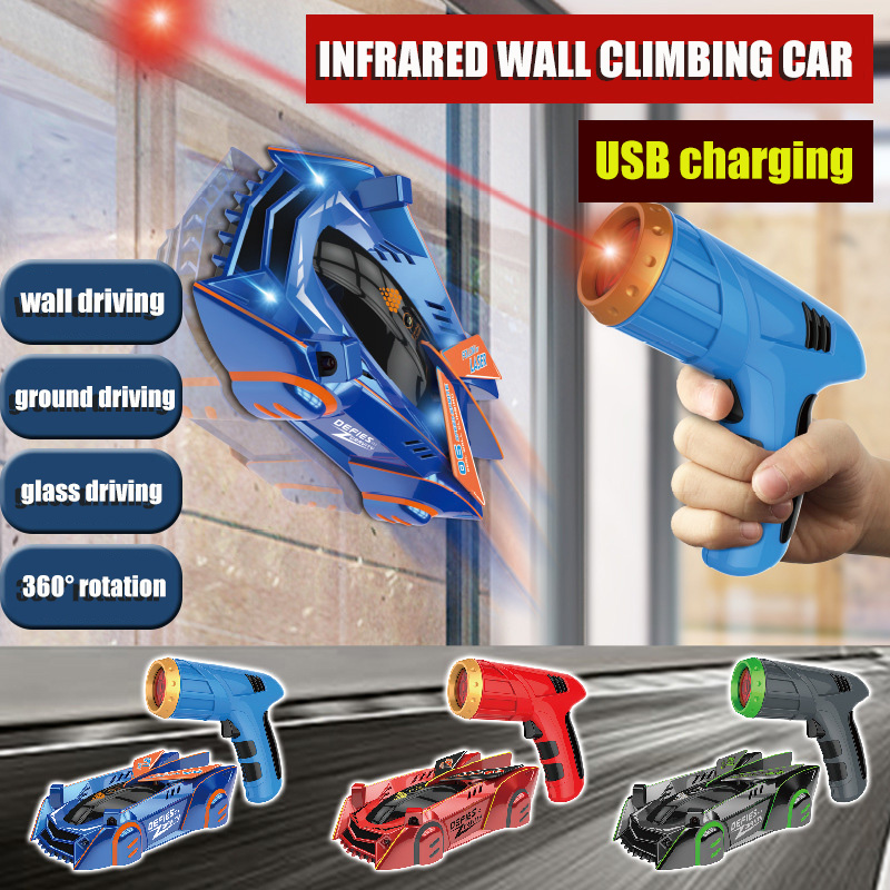 NEW COD Đồ chơi ô tô điều khiển từ xa cho trẻ em, xe đua laze điều khiển từ xa leo tường, quà tặng cho bé trai