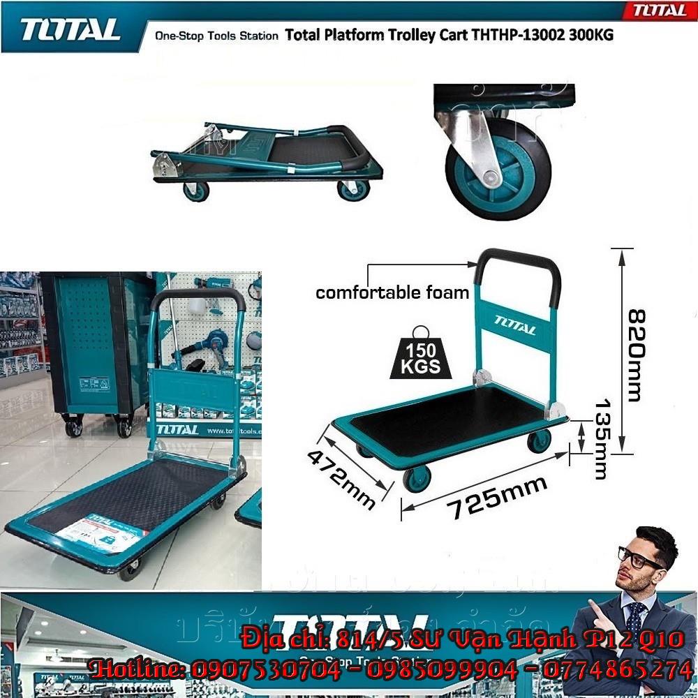 Xe Đẩy Hàng 150kg 4 Bánh chuẩn GS TOTAL THTHP11502 Gấp Gọn - Xe Đẩy Hàng Tay Cầm - Kéo Hàng Gấp Gọn