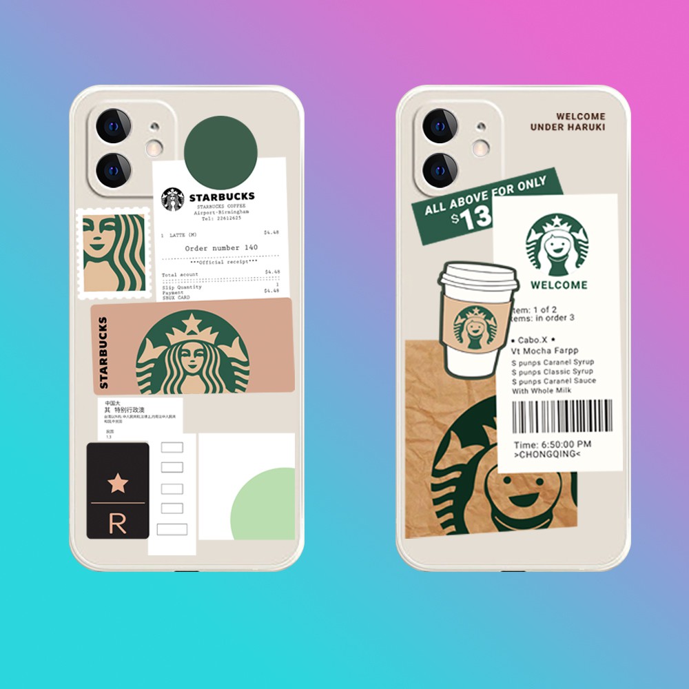 Ốp lưng OPPO A1K/A3S/A54/A94/F9/ ....dẻo cạnh vuông bảo vệ camera hình Starbucks.