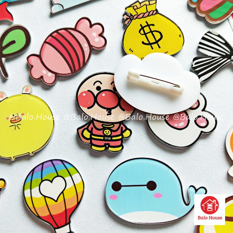 Ghim cài balo túi áo nhiều mẫu xinh xắn Sticker Animal 2 - BALO HOUSE