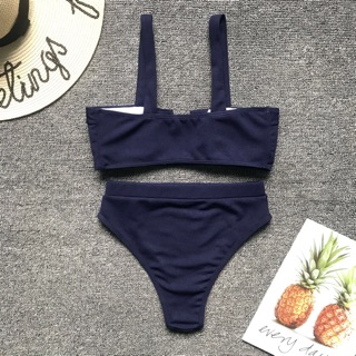 Set bikini gọng V cạp cao