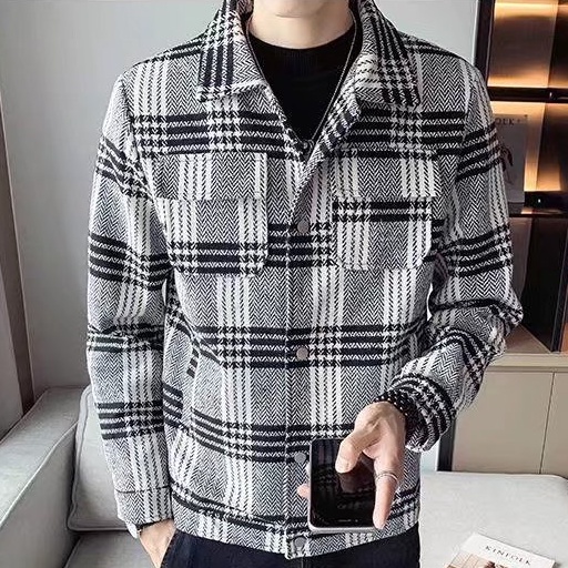Áo Khoác Len Phong Cách Hàn Quốc Thời Trang Mùa Xuân Cho Nam