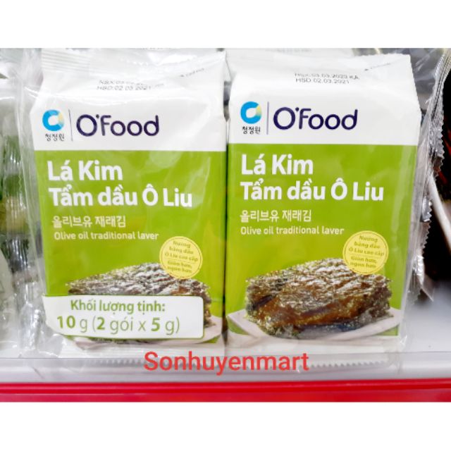 1 lốc 3 gói Lá kim tẩm dầu ô liu 10g/1 gói