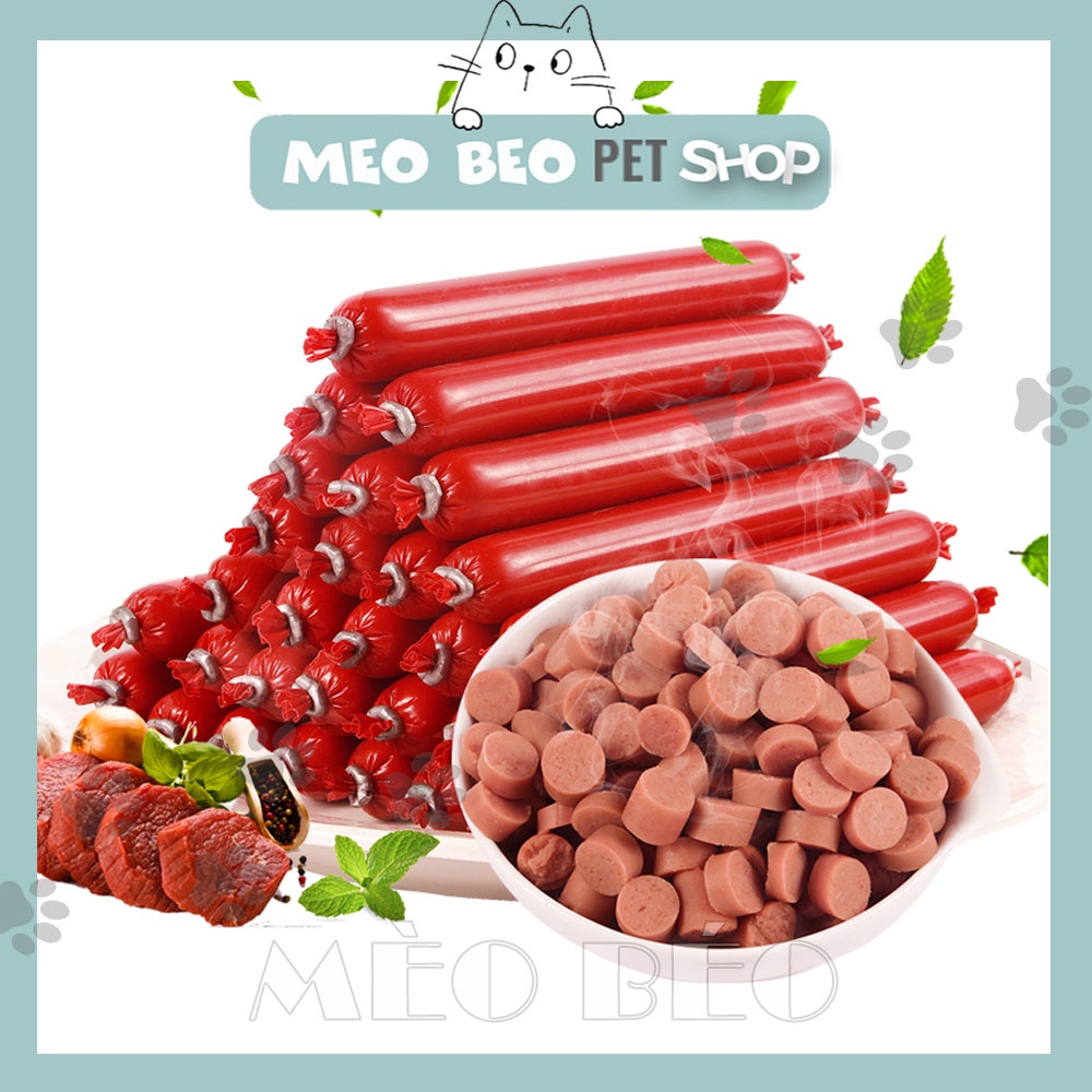 Xúc xích cho chó mèo thanh 15gr (Vị Ngẫu Nhiên) - Mèo Béo Petshop