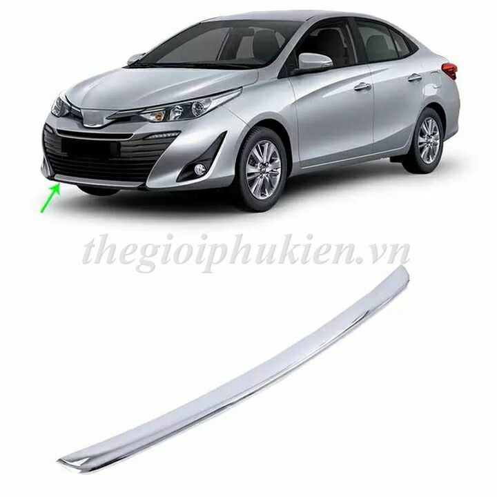 Ốp cản trước Toyota Vios 2019 -2022 mạ Crom( hàng cao cấp)