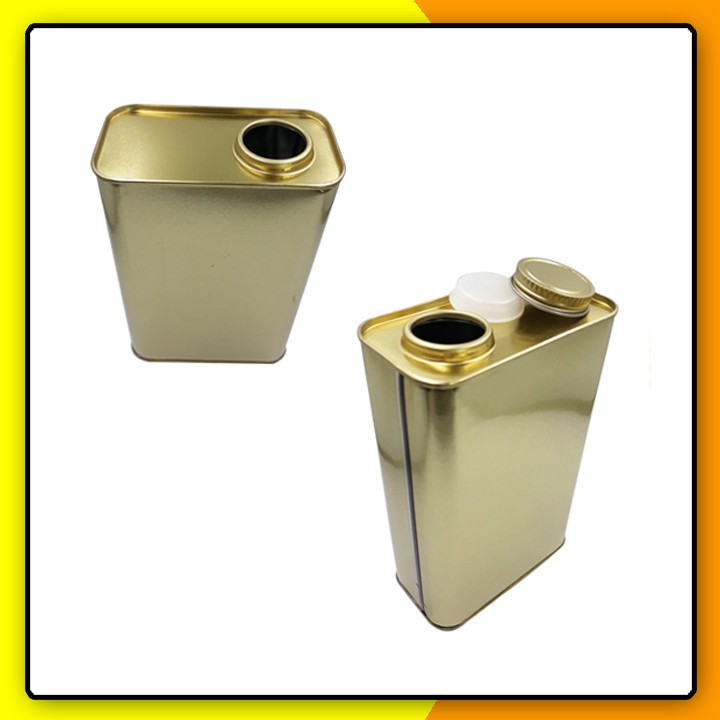 Set 3 cái can thiếc tráng kẽm 1 lít đựng mẫu hóa chất, xăng dầu có nắp trong, nắp ngoài