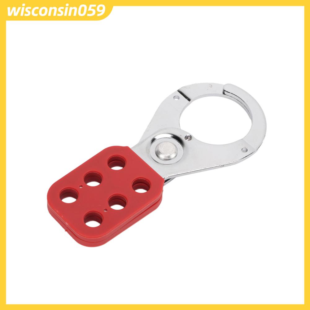 Wisconsin059 38mm/1.5in Lockout Tagout Hasp 6 Hole Security Lock with Padlock for Ind