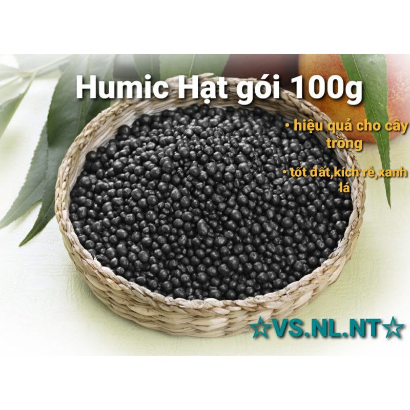 Phân Bón Hữu Cơ Acid Humic 65%min Hạt# gói 100g . Hàng chuấn