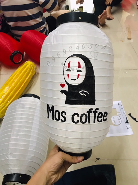 Lồng đèn Nhật- Hồng Kông- Vẽ- Vô diện siêu dễ thương