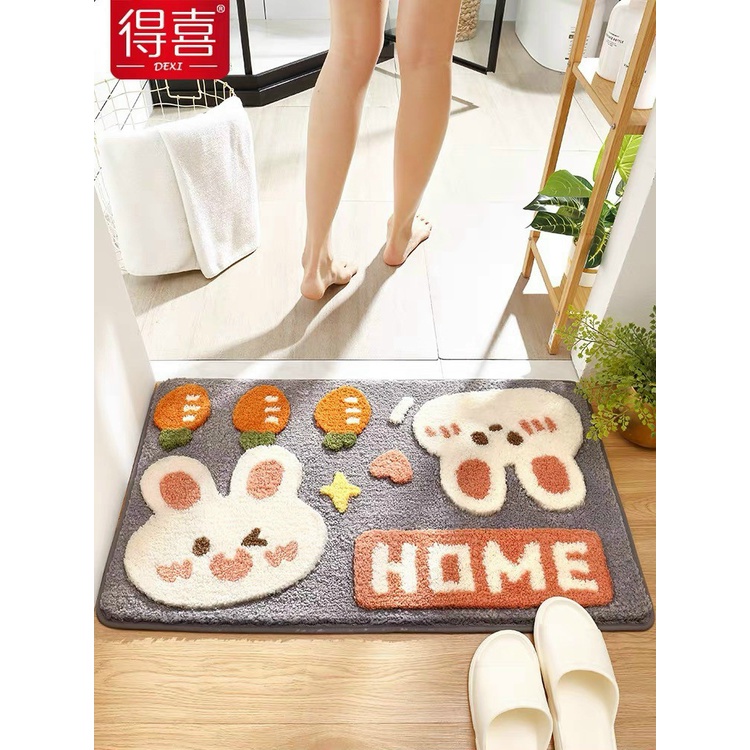 Thảm lau chân lông cừu 3d , thảm lau chân giá rẻ cho phong khách , nhà tắm , nhà vệ sinh nhiều màu sắc đáng yêu