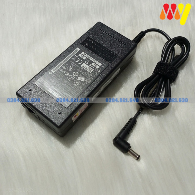 Sạc Laptop Asus 19V - 4.74A  90W đầu cắm 5mm x 2.5mm New 100%, kèm dây nguồn. Bảo hành 12 tháng đổi  mới