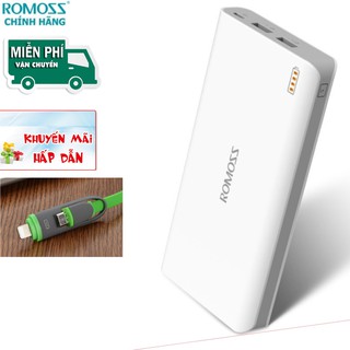 [Freeship toàn quốc từ 50k] Sạc dự phòng Romoss 6 + khuyến mãi dây sạc 2 in 1