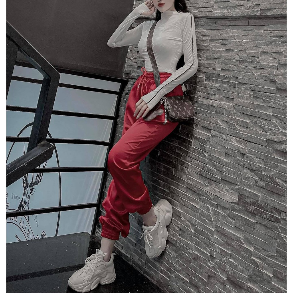 Set quần áo thể thao nữ quần ống boom chất