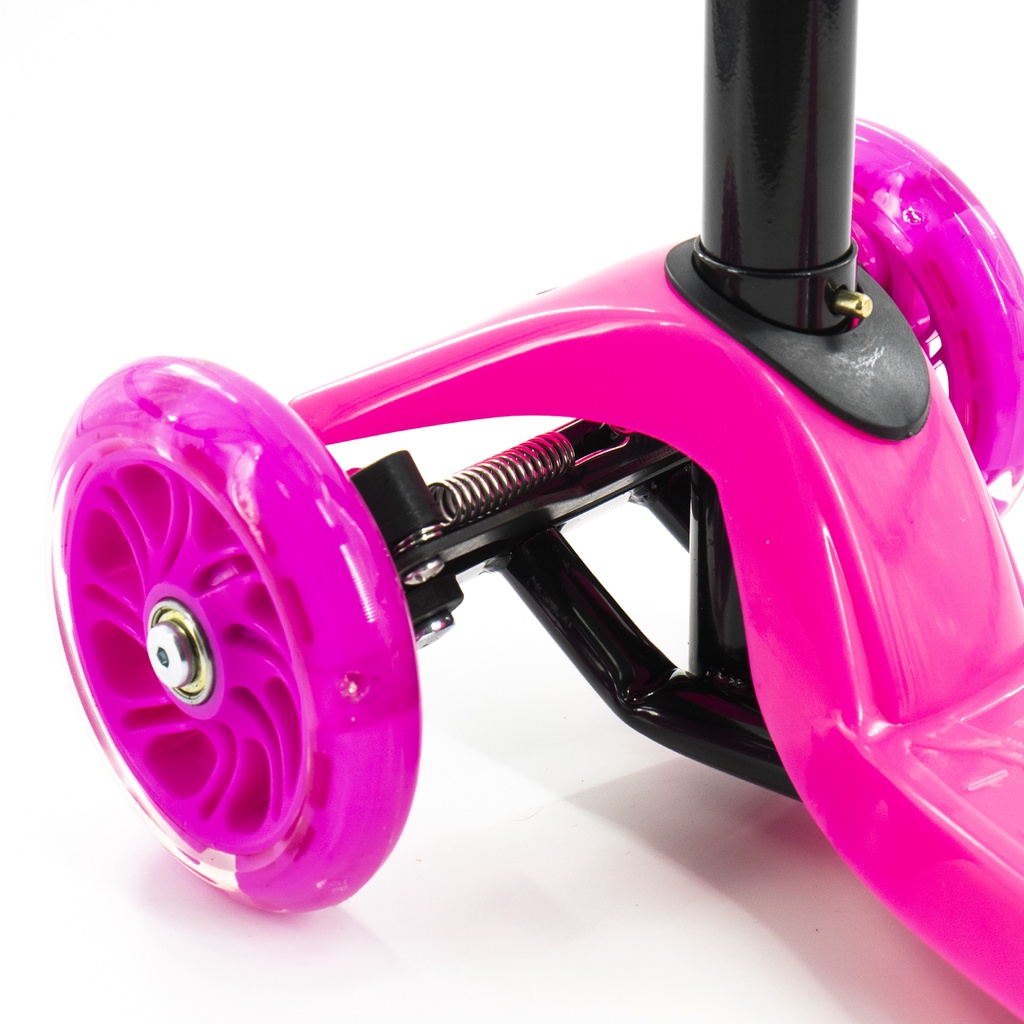 Xe trượt scooter 3 bánh 038PY scooter màu hồng họa tiết hoạt hình dễ thương cho bé