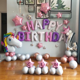 Bóng chữ happy birthday-bóng kiếng trang trí sinh nhật