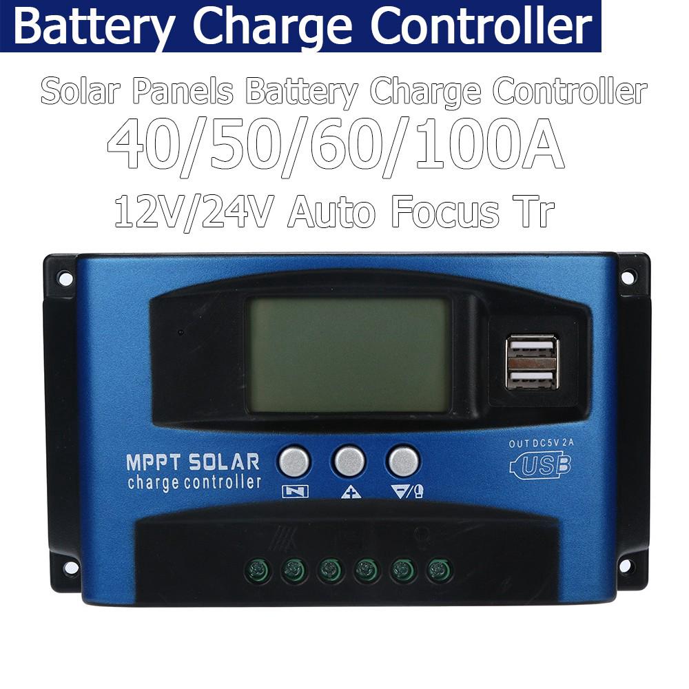 Thiết bị điều khiển sạc pin mặt trời 40 / 50 / 60 / 100A MPPT 12V / 24V