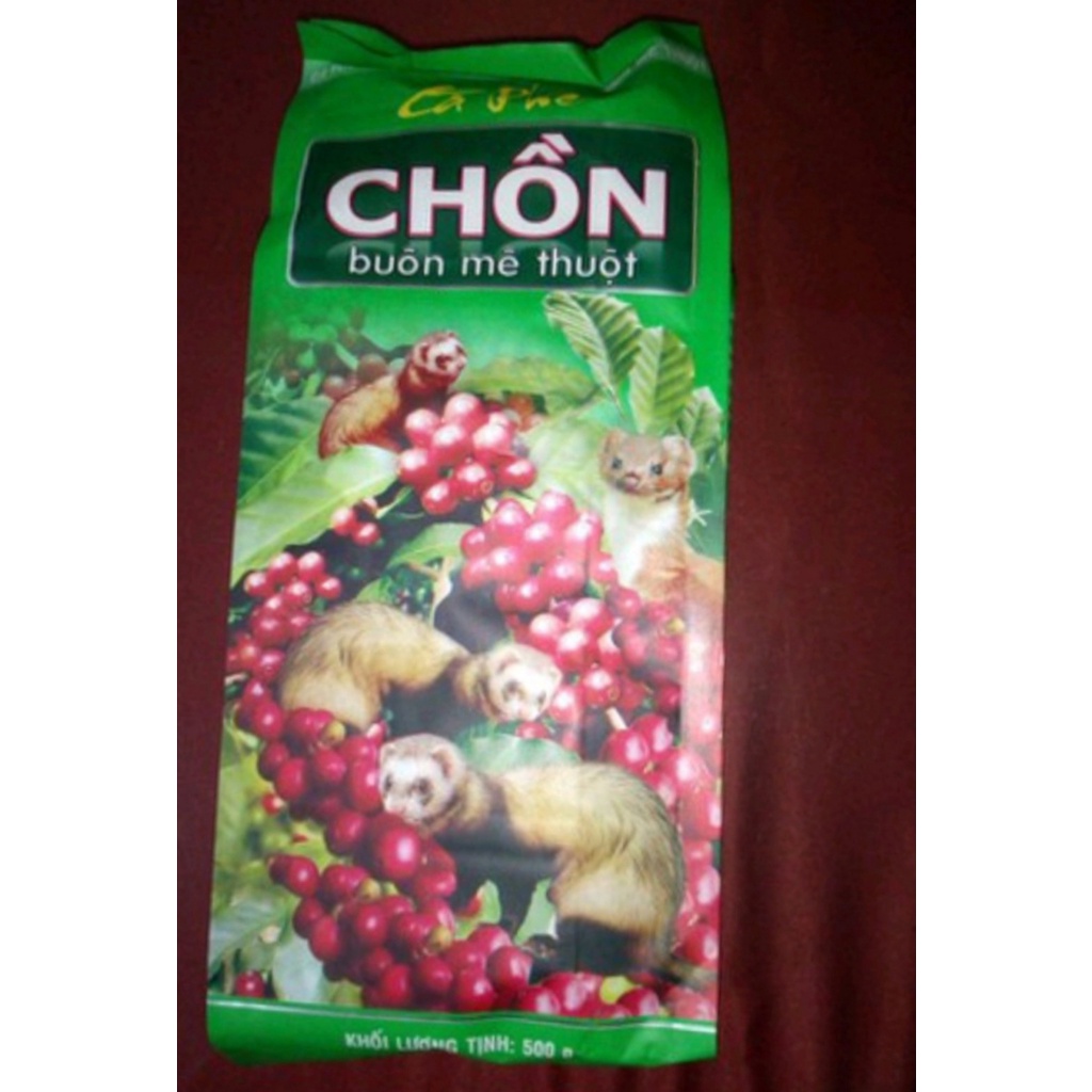 Cà phê pha phin Chồn xanh Buôn Mê Thuộc của cty Cao Đại Nguyên thượng hạng 500gr