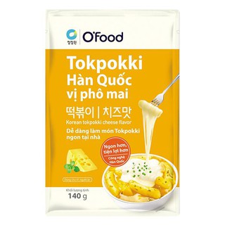 E - Bánh Gạo Tokpokki O'Food Vị Phô Mai Gói 140G