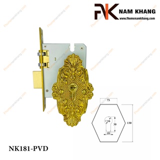 Khóa âm lắp với tay nắm cửa NK181-PVD (Màu Vàng)