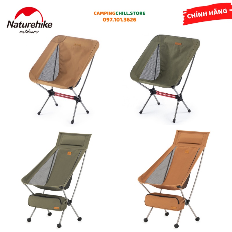 GHẾ DÃ NGOẠI GẤP GỌN MẪU MỚI NATUREHIKE NH20JJ027, NH20JJ035, NH20JJ036