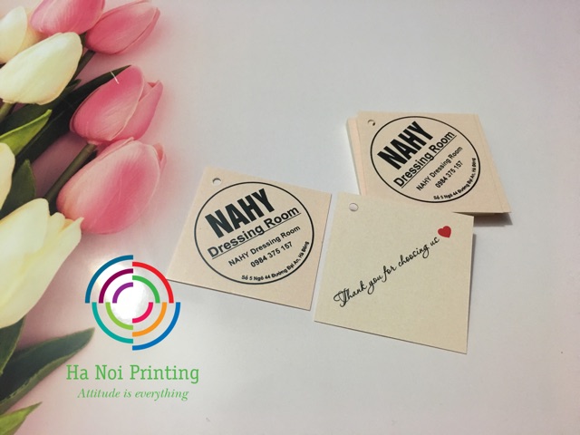Combo 1000 tag quần áo thiết kế theo yêu cầu