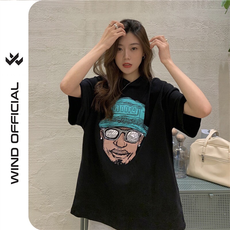 Áo phông nữ WIND unisex form rộng tay lỡ cotton ALLFE thời trang nam nữ ulzzang | BigBuy360 - bigbuy360.vn